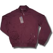 View Item Classic Ben Sherman Mod Retro Harrington Jacket Burgundy Wine